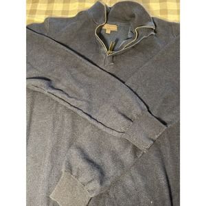 Ike Behar Sweater Navy Blue Medium 100% Cotton